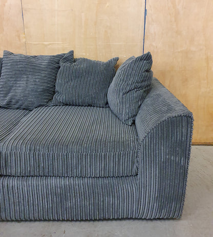 Grey Chunky Corduroy 2 Seater Sofa - 104857