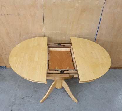 Round Pine Extendable Dining Table - 104415