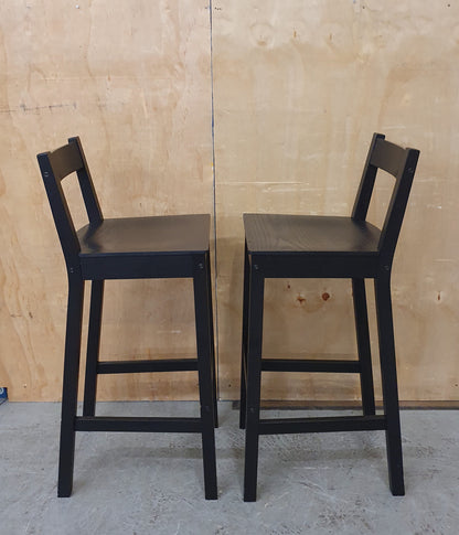 IKEA STENSELE Black High Table and 2 Tall Chairs - 104436 / 104437 / 104438