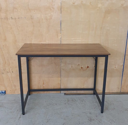 Modern Wooden Desk with Black Metal Open Frame - 104025
