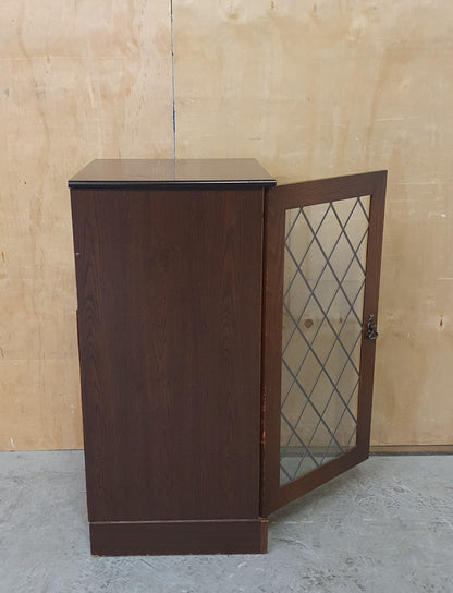 Mahogany Glass Door Cabinet with 1 Internal Shelf - EL104533