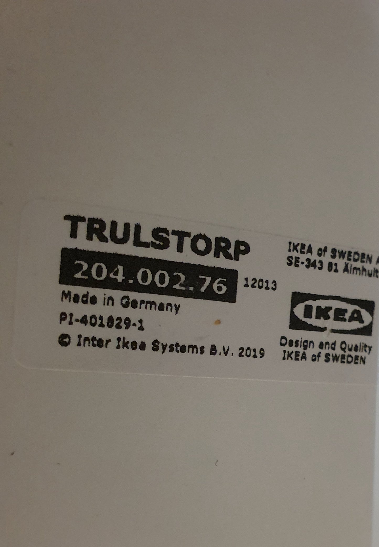 IKEA TRULSTORP Large White Wood Coffee Table with Open Top Section - 104268
