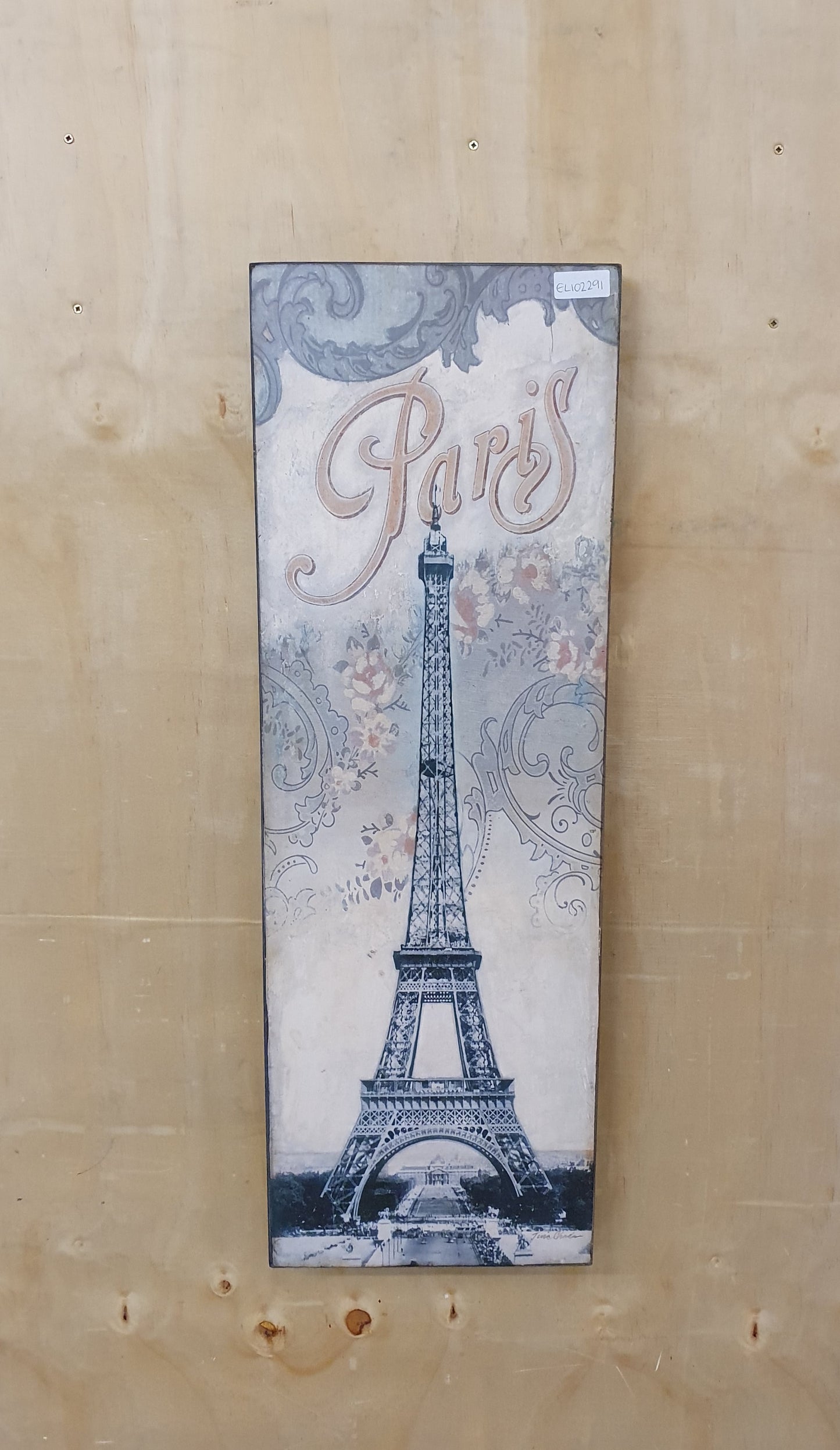 PARIS EIFFEL TOWER Art print Mounted onto Wooden Board - EL102291