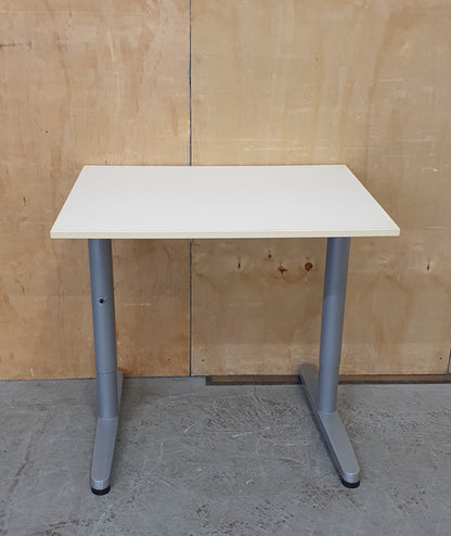 Small White Desk with Chrome Legs - EL104918