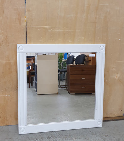 White Square Medium Size  Mirror - EL103080