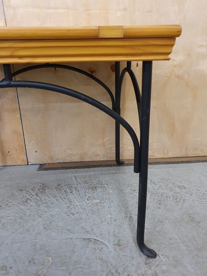Wooden Top Coffee Table with Black Metal Frame - EL103998