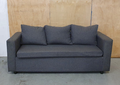 Grey 2 Seater Sofa with 3 Removable Back Cushions - 104856