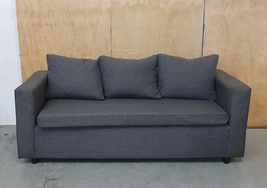 Grey 2 Seater Sofa with 3 Removable Back Cushions - 104856