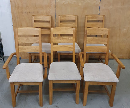 6 Matching Oak Dining Chairs - 104844