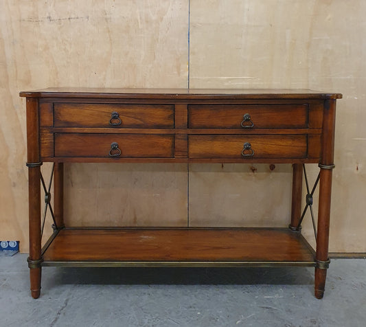 2 Tier Solid Wood Sideboard with 4 Drawers - 104767
