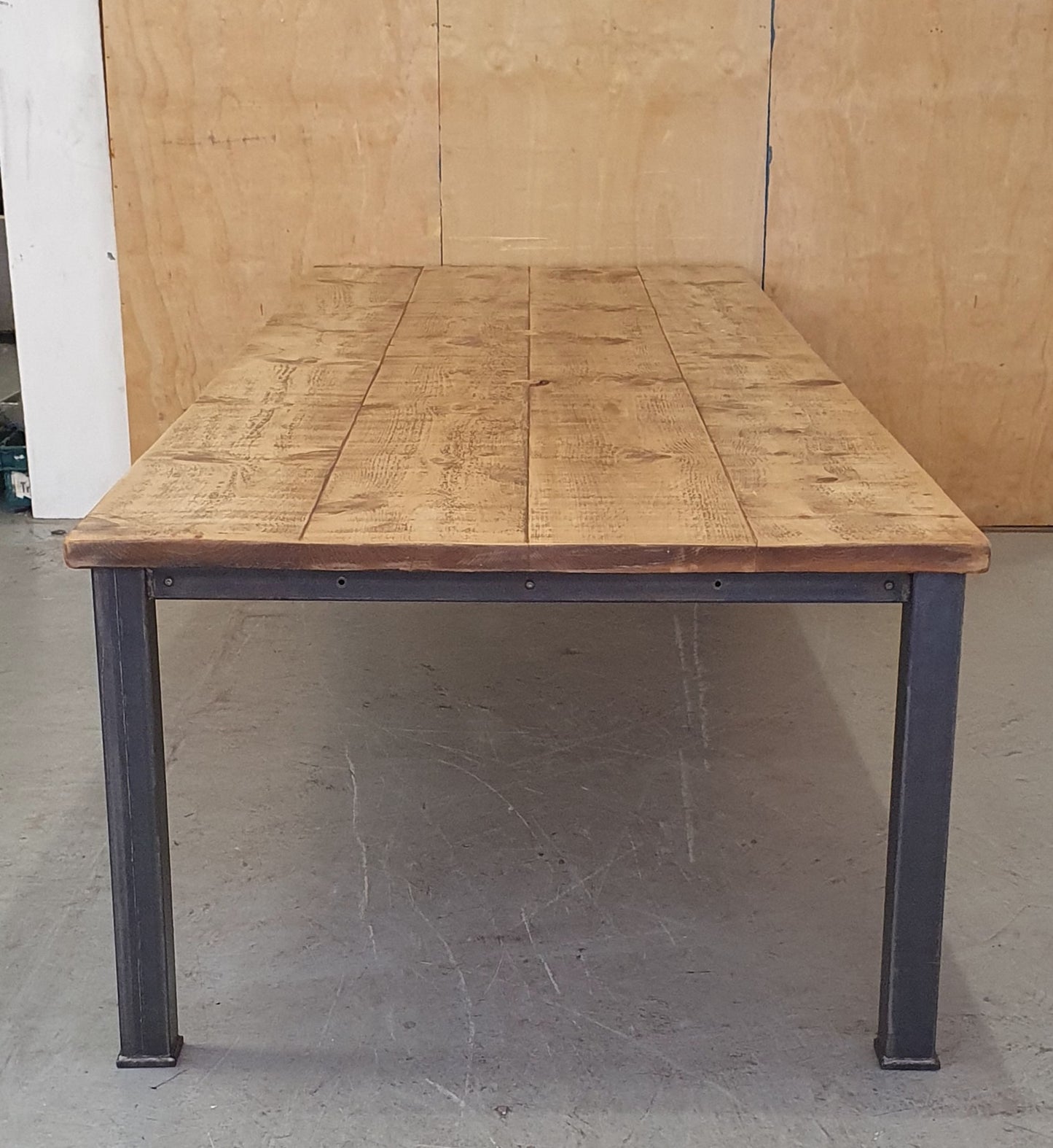 Extra Large Wood Top Conference Table with Metal Frame and Cable Holes - 104288