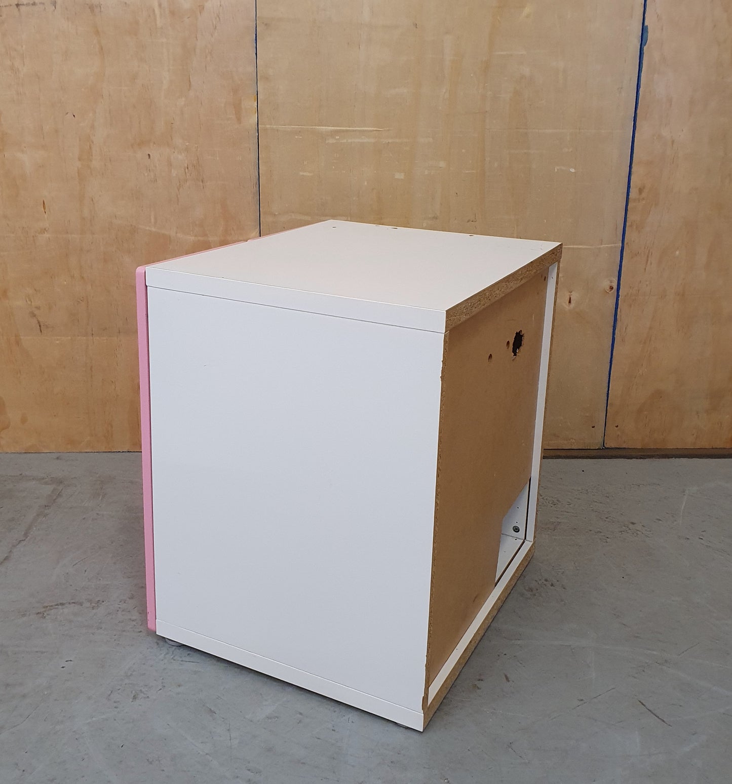 Pink and White 2 Door Children's Storage Cabinet with Interior Shelving - EL103045