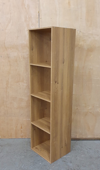 Tall 3 Shelf Wall Mountable Wood Bookcase - EL104478