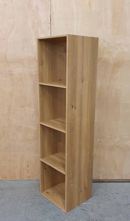 Tall 3 Shelf Wall Mountable Wood Bookcase - EL104478