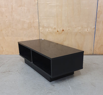 Black Gloss Low Wood Coffee Table with Hollow Middle - EL103953