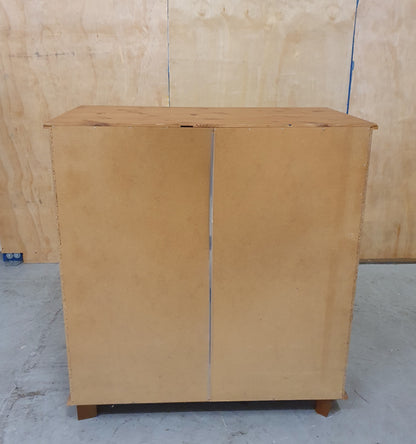 5 Drawer Cream Chest of Drawers with Pine Top and Base - 104850