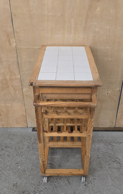Wood Kitchen Trolly with Drawers and Shelving - 104731