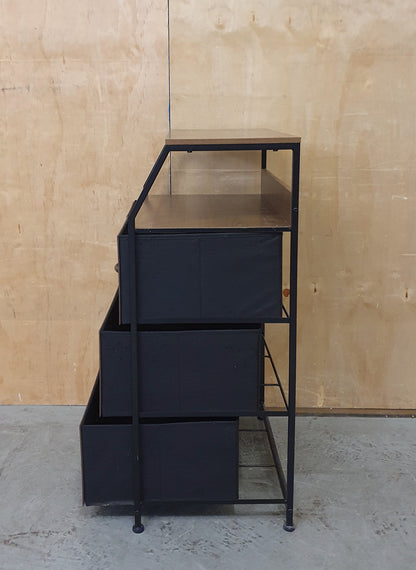 Small Storage Unit with 4 Canvas Lined Removable Drawers - 104779