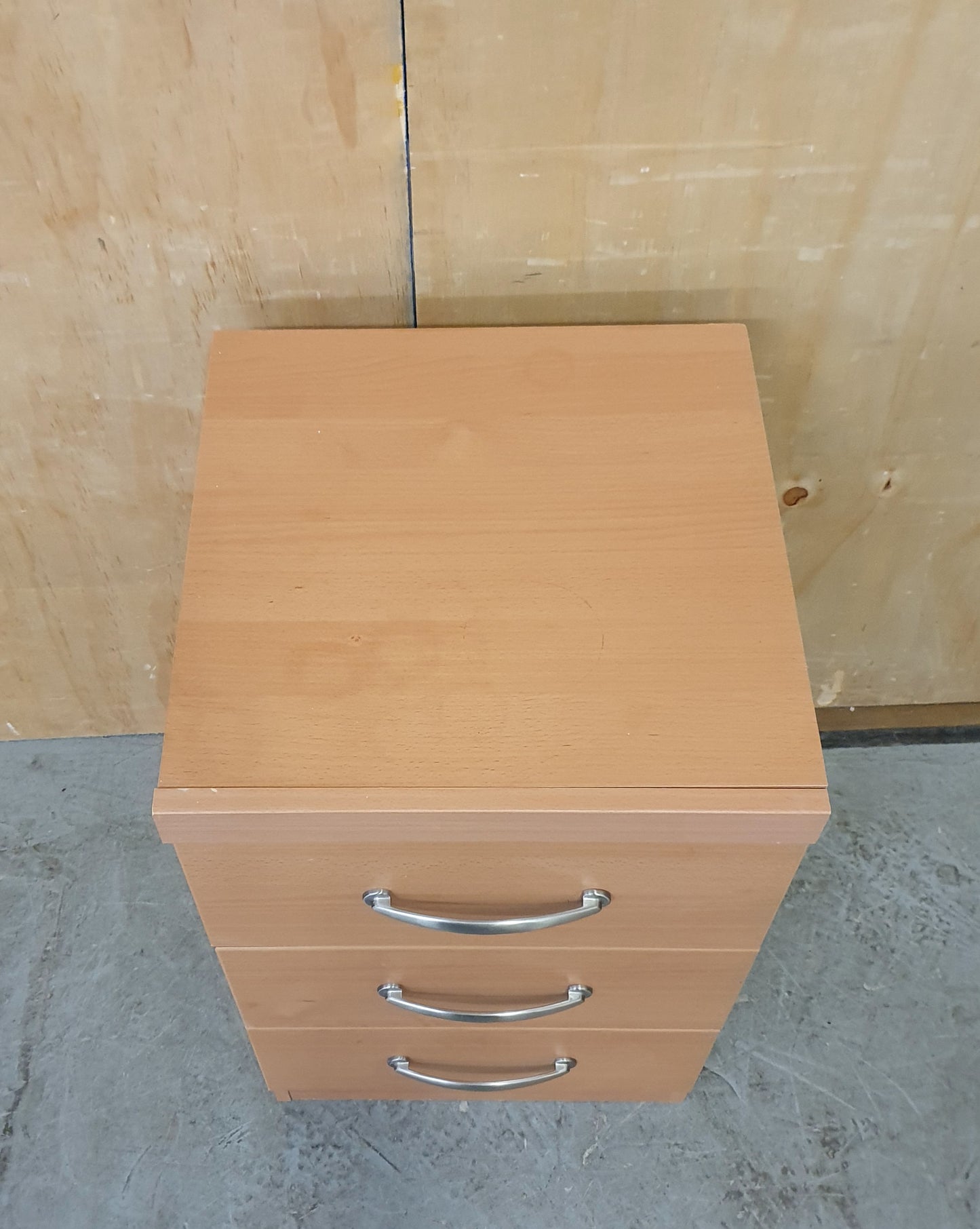 Single Wood Bedside Cabinet with 3 Drawers - 180925-04