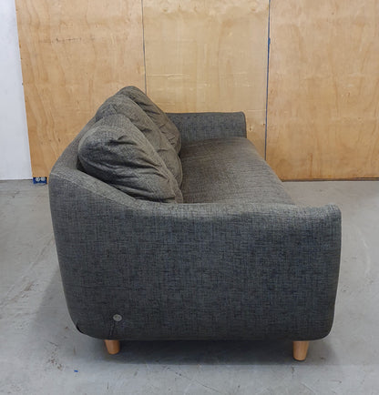 G-PLAN Dark Grey 3 Seater Sofa with Removable Back Cushions - 310126-01