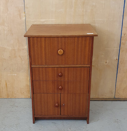 Single Cabinet with 2 Drawers Top Opening Lid and Bottom Storage Area - EL101944