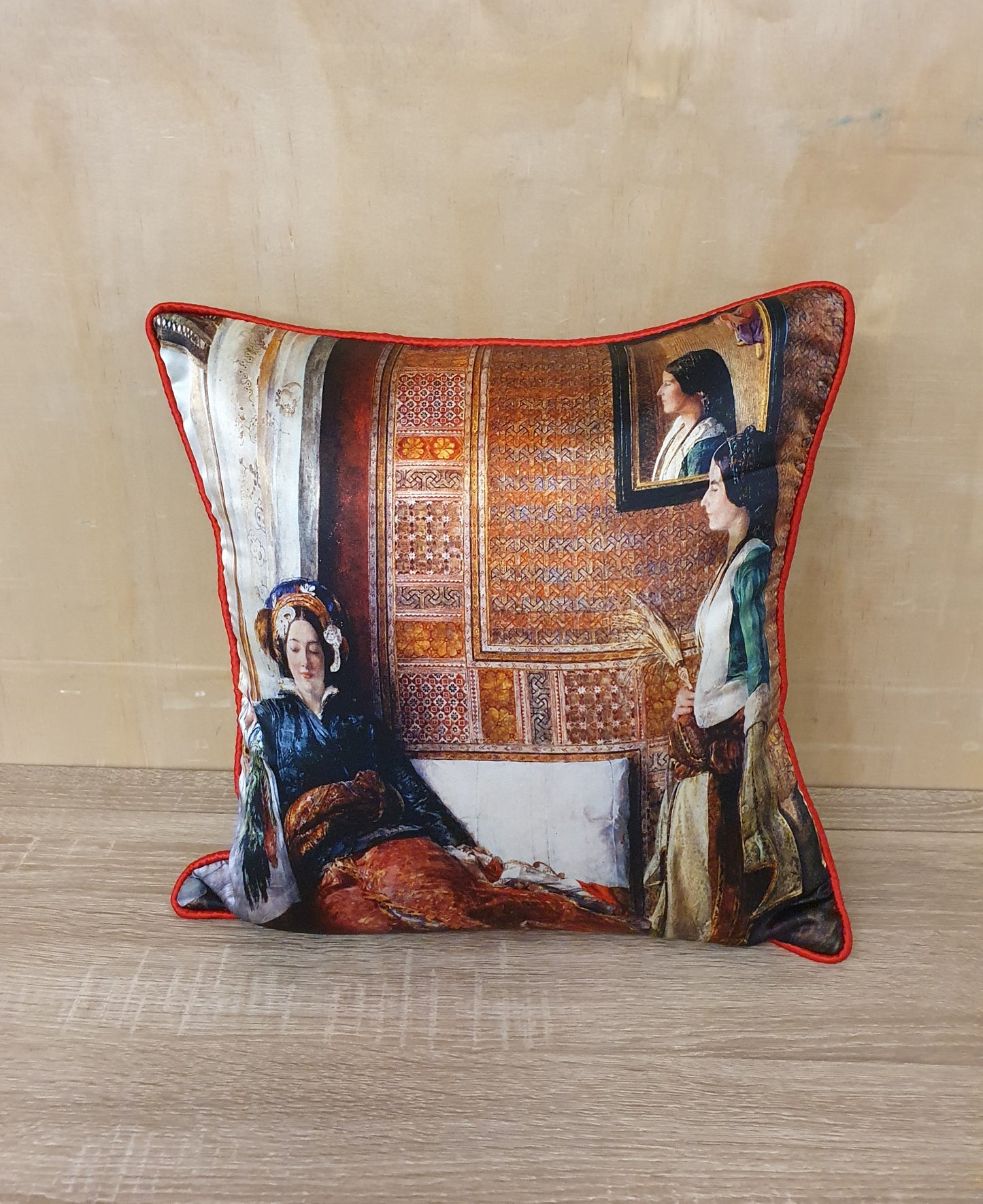 MAYRIDGES Silk Cushion Cover with Printed Design Zip - M150824-12