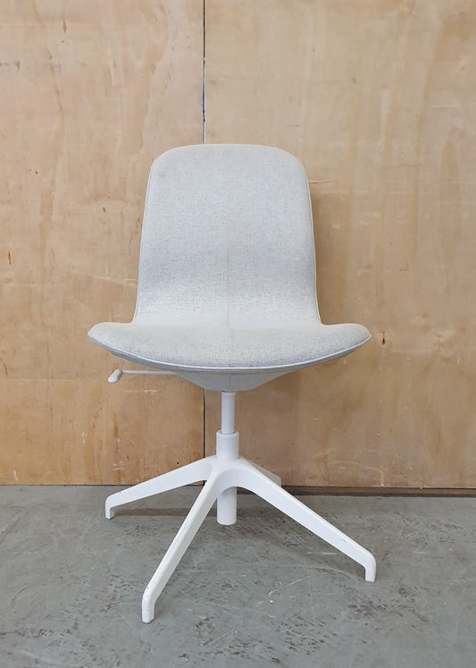 IKEA LÅNGFJÄLL Off White Fabric Office Chair - 104343
