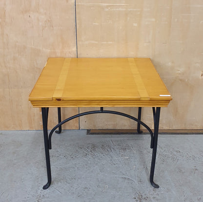 Wooden Top Coffee Table with Black Metal Frame - EL103998