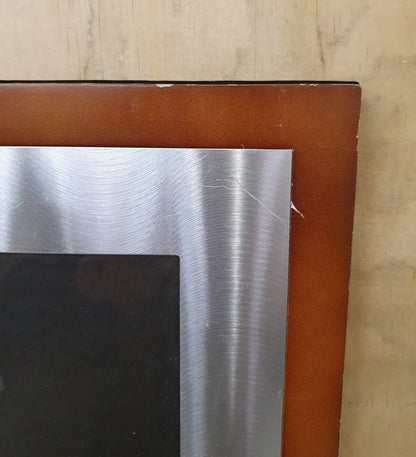 Small Silver and Wood Picture Frame - 121223-05