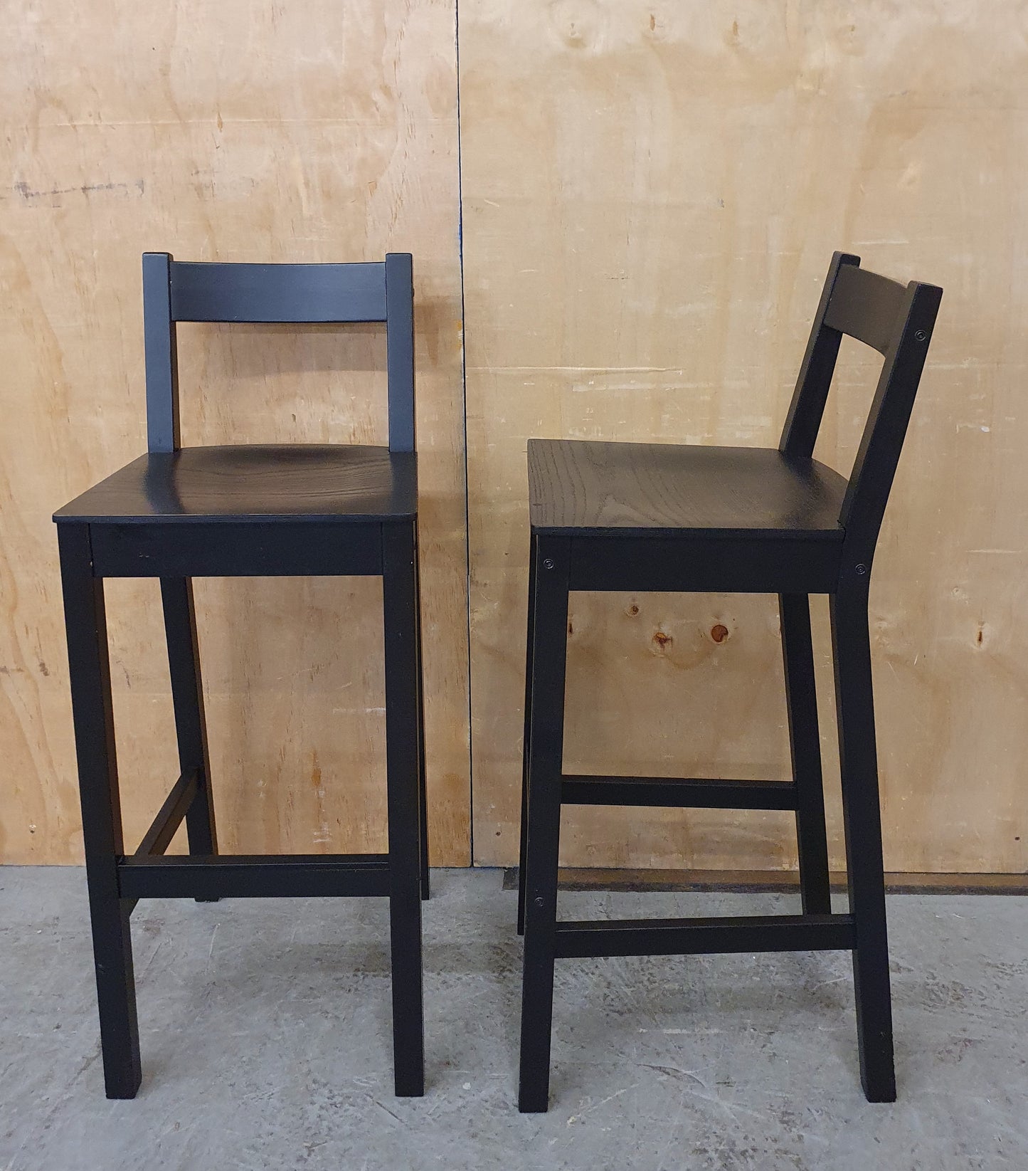 IKEA STENSELE Black High Table and 2 Tall Chairs - 104436 / 104437 / 104438
