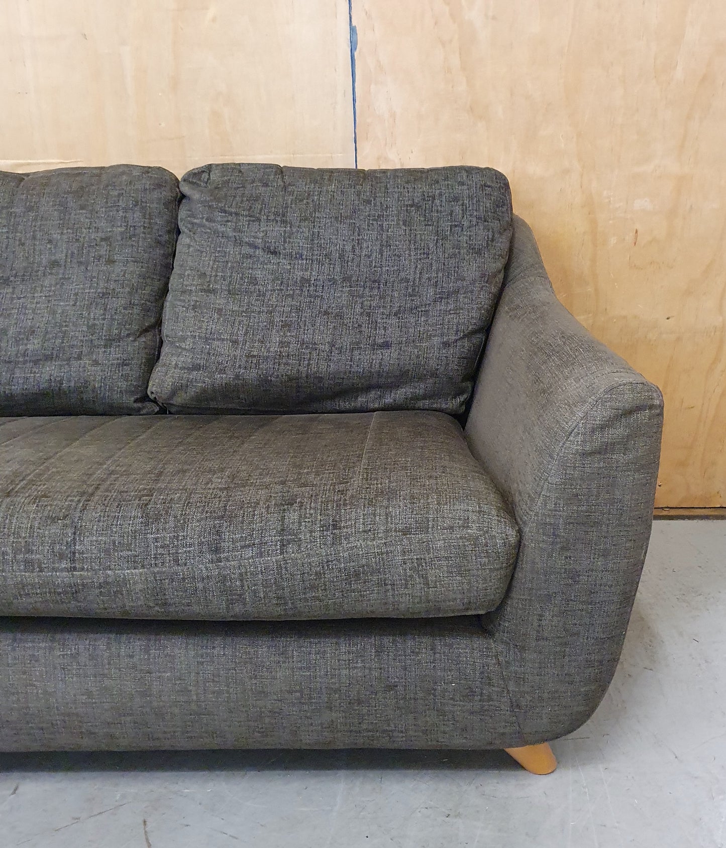 G-PLAN Dark Grey 3 Seater Sofa with Removable Back Cushions - 310126-01