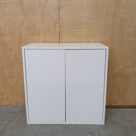 IKEA White Small 2 Door Cabinet with Internal Shelving - 104882