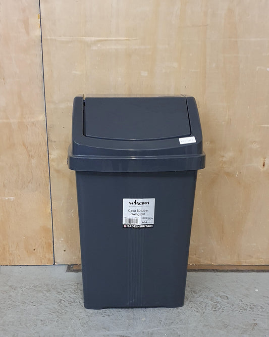 WHAM Grey 50 Litre Swing Bin  - RN103217