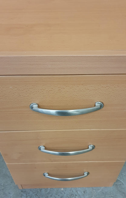 Single Wood Bedside Cabinet with 3 Drawers - 180925-04