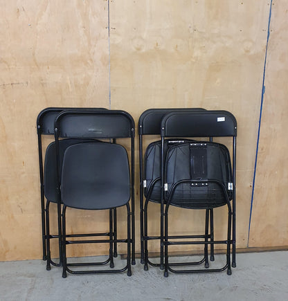 4 Matching Black Folding Chairs - EL102798 /EL102799 / EL102800 / EL102801