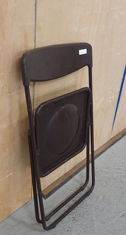 Single Brown Metal Folding Chair - 010525-01
