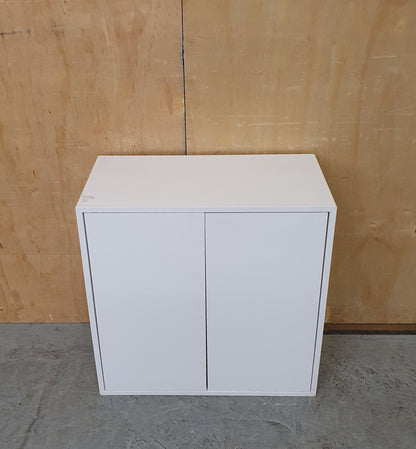 IKEA White Small 2 Door Cabinet with Internal Shelving - 104882