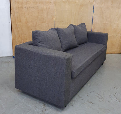 Grey 2 Seater Sofa with 3 Removable Back Cushions - 104856
