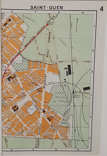 French Map in Wooden Frame - 050425-05