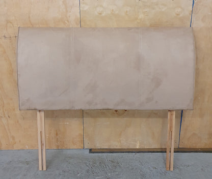 Light Brown Suede Double Headboard - 104876