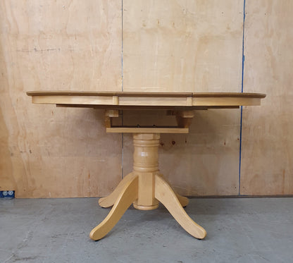 Round Pine Extendable Dining Table - 104415