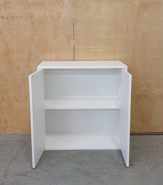 IKEA White Small 2 Door Cabinet with Internal Shelving - 104882