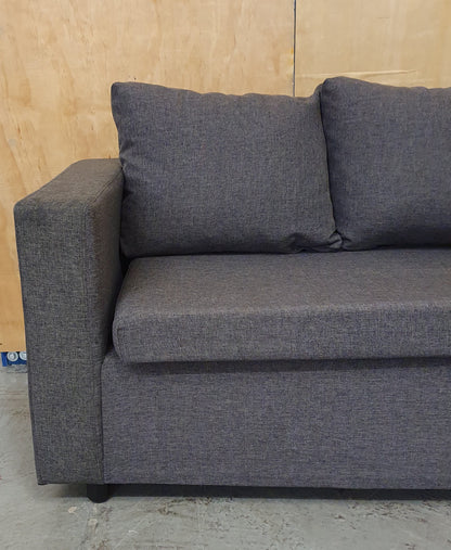 Grey 2 Seater Sofa with 3 Removable Back Cushions - 104856