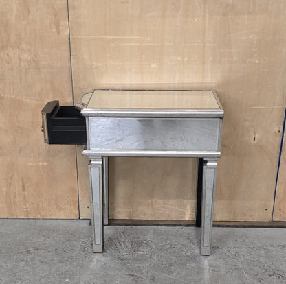 Single Mirrored Bedside Cabinet with Drawer - EL104754