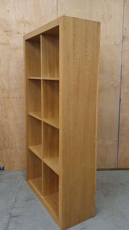 Large Oak Shelving Unit with 8 Sections - 104485
