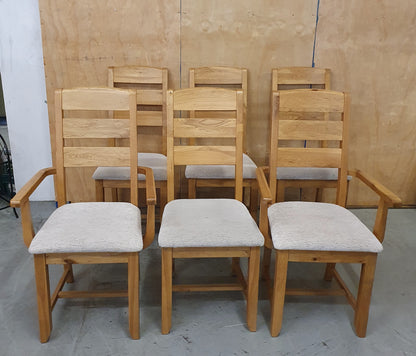 6 Matching Oak Dining Chairs - 104844