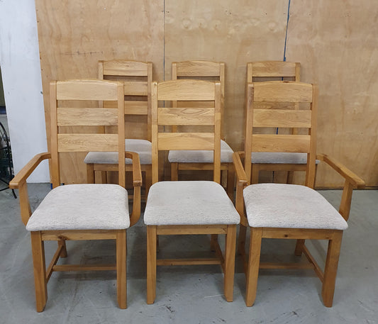 6 Matching Oak Dining Chairs - 104844