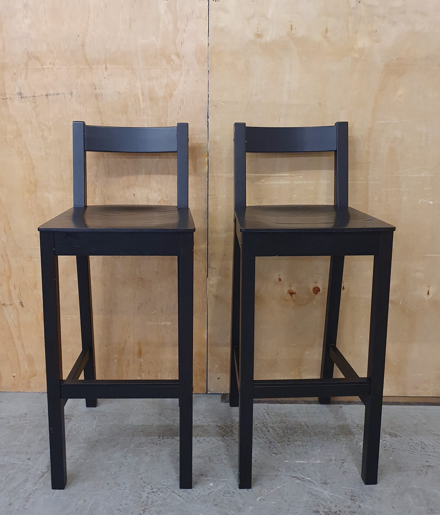 IKEA STENSELE Black High Table and 2 Tall Chairs - 104436 / 104437 / 104438