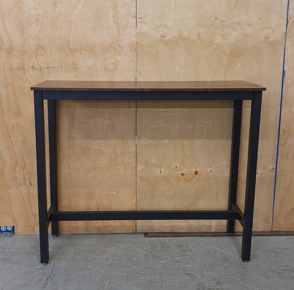 Long Wood Top Bar Table with Black Metal Frame - 104893