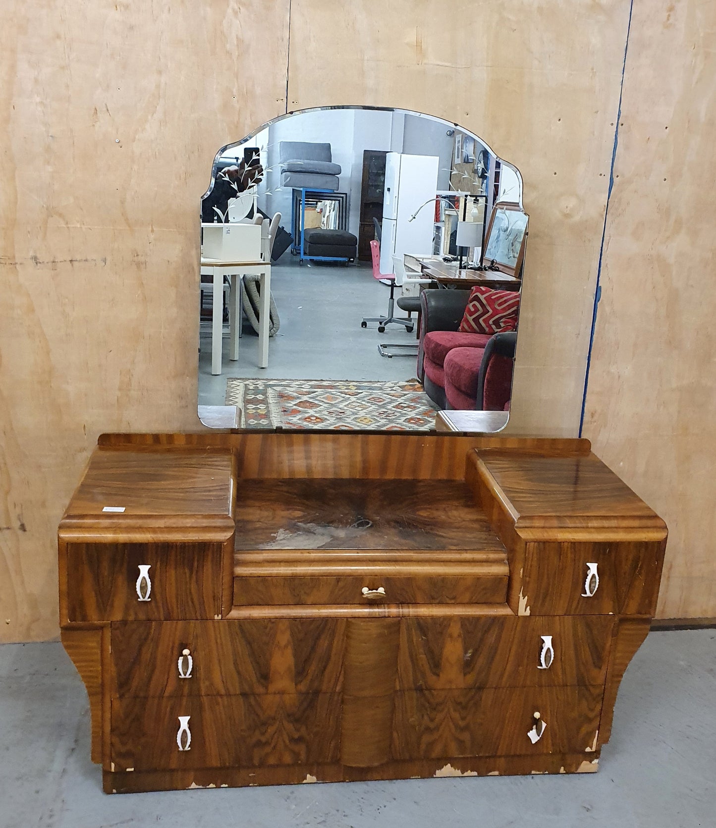 Vintage Dressing Table with Drawers and Mirror - 101659